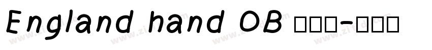 England hand OB 作者戈字体转换